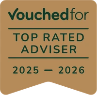 VouchedFor Top Rated Adviser 2025 & 2026